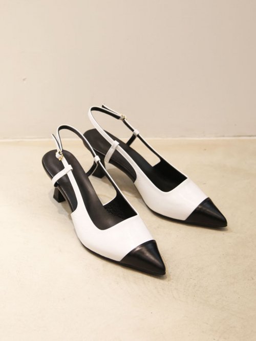 BLANC SUR BLANC - Celia Slingback White