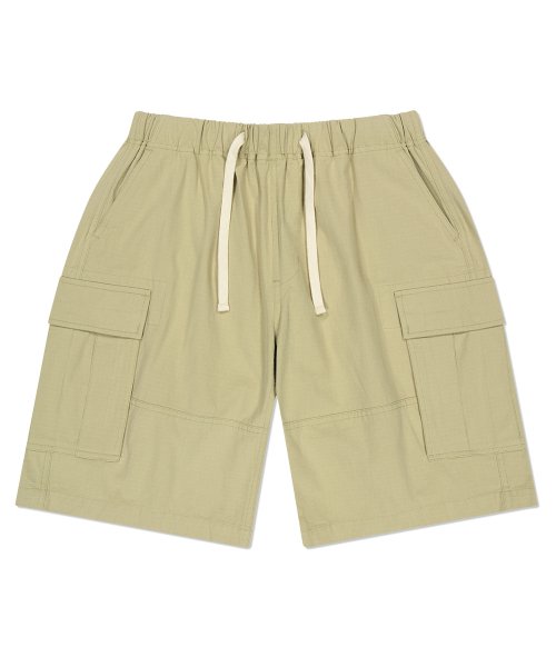 MUSINSA | MAHAGRID WASHED RIP STOP CARGO SHORT BEIGE(MG2DMMPA61A)