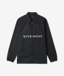 지방시(GIVENCHY) 남성 박시핏 아케타이프 지퍼 프린트 셔츠 - 블랙 / BM60TL1YC8001