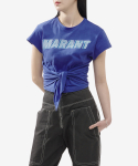 이자벨마랑(ISABEL MARANT) 조디아 로고 반팔 티셔츠 - 블루 / TS0033FAA1N91E30EB