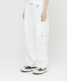 Double Pocket Wide Pants White