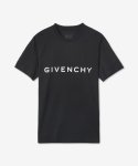 지방시(GIVENCHY) 로고 반소매 티셔츠 - 블랙 / BM716G3YAC001