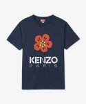 겐조(KENZO) 여성 플라워 로고 반소매 티셔츠 - 네이비 / FD52TS0394SO77