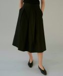 블랭크03(BLANK03) cotton pleats skirt (black)