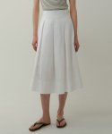 블랭크03(BLANK03) cotton pleats skirt (white)