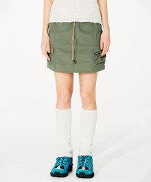 Parachute Mini Skirt Khaki