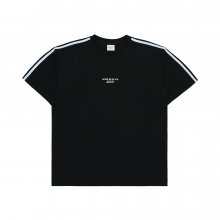 BASIC LOGO EMBOSS PRINTING TRACK SHORT SLEEVE T-SHIRT BLACK