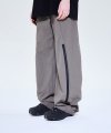 TCM cross knee zipper pants (grey)