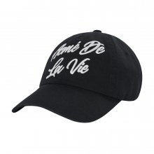 BIG SCRIPT CHAIN EMBROIDERY BALL CAP BLACK