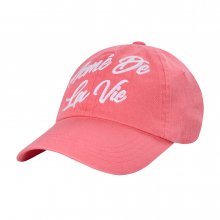 BIG SCRIPT CHAIN EMBROIDERY BALL CAP PINK