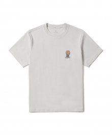 S23MUFTS79 [스노우피크 X 라인프렌즈] 캠핑 반팔 티셔츠 Light Gray