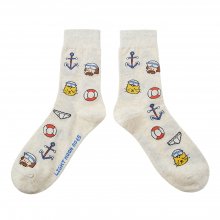 200N GRAPHIC CREW SOCKS OATMEAL