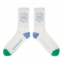 144N SYMBOL CREW SOCKS IVORY