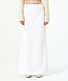 WRINKLED MAXI SKIRT (white)