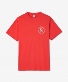 공용 로고 프린트 반소매 티셔츠 - 체리레드 / TS632CY