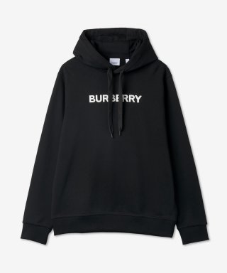 BURBERRY バーバリー ロゴプリントフード - ブラック 画像 6