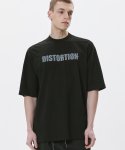 디그낙12(DGNAK12) DISTORTION 레터링 오버 티셔츠 (블랙)_ PD1TS1717