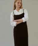 블랭크03(BLANK03) linen blend camisole dress [Italian fabric] (plum)