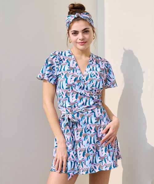 V& A Wrap dress Sailing Boats