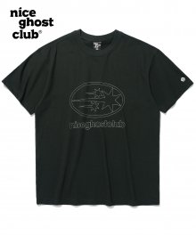 쓰리 스타 라인 로고 티셔츠_블랙(NG2DMUT520A)