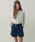 블랭크03(BLANK03) denim tuck shorts (classic blue)