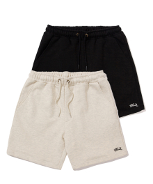 [ONEMILE WEAR] 2PACK SMALL ARCH SHORTS OATMEAL / BLACK