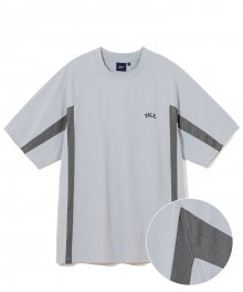 [ONEMILE WEAR] MESH MIXED SPORTS TEE LIGHT GRAY