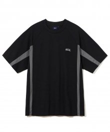 [ONEMILE WEAR] MESH MIXED SPORTS TEE BLACK