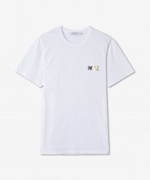 더블 폭스 헤드 패치 반소매 티셔츠 - 화이트 / IU00122KJ0008P100