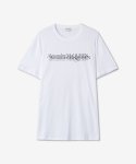 알렉산더 맥퀸(ALEXANDER McQUEEN) 남성 스탬프 로고 프린트 반소매 티셔츠 - 화이트 / 727277QUZ170900