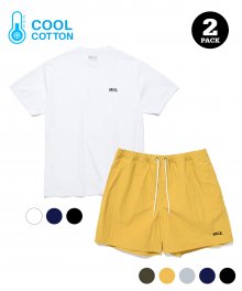[2PACK] [COOL COTTON] SMALL ARCH TEE  + BEACH SHORTS