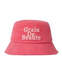 그랭드보떼(GRAIN DE BEAUTE) Washed Basic Bucket Hat [Red]