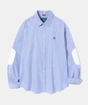 다이아몬드 레이라(DIAMOND LAYLA) Elbow Patch Oxford Shirt  S117  Skyblue