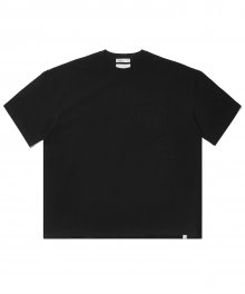 Embroidery Pocket T-Shirt Black