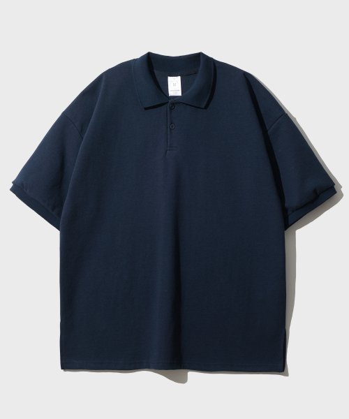 Футболка-поло оверсайз Pins Dark Navy YHST2354