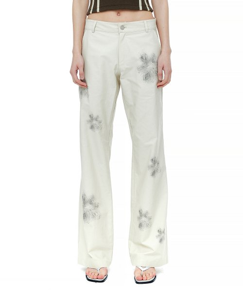 세릭(CERRIC) FLOWER BRUSH COTTON PANTS / BEIGE - 사이즈 & 후기 