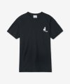 남성 제퍼 코튼 로고 반소매 티셔츠 - 블랙 / TS0047HAA1N09H01BK