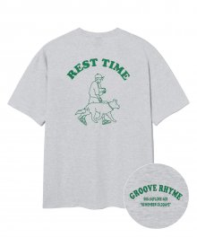 REST TIME STROLLING T-SHIRTS (OATMEAL GREY) [LRRMCTA318M]