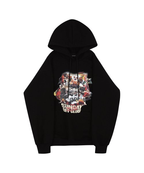 선데이오프클럽(SUNDAYOFFCLUB) Cat villains heavy terry hoodie