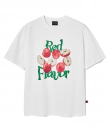 RED FLAVOR APPLE T-SHIRTS (WHITE) [LRRMCTA337M]