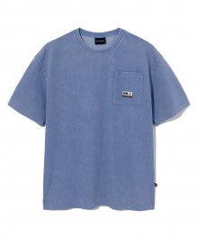 WASHING DENIM ROUND T-SHIRTS (BLUE) [LRRMCTA361M]