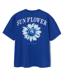 SUN FLOWER GRAPHIC T-SHIRTS (BLUE) [LRRMCTA363M]