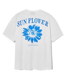 SUN FLOWER GRAPHIC T-SHIRTS (WHITE) [LRRMCTA363M]