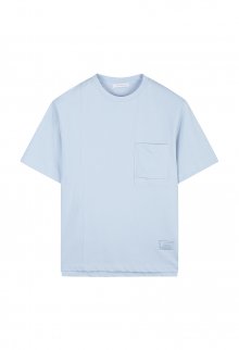 [23SS] LJS41192 블루 세미오버핏 포켓 반팔 티셔츠