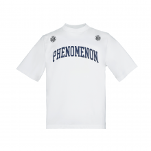 PHENOMENON 컬리지 로고 티셔츠 MHTDSJA01WT