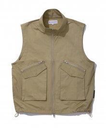 Poly Cotton Vest (Beige)