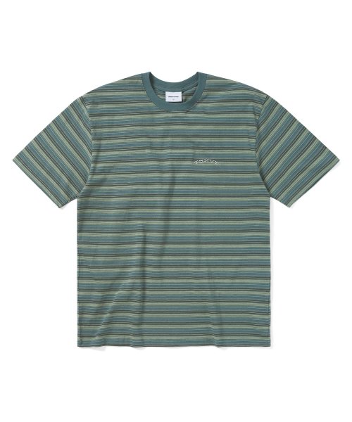 olive green and white striped t shirt