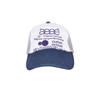 에이이에이이(AEAE) WEB LOGO MESH CAP - [GREY/BLUE]