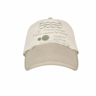 에이이에이이(AEAE) WEB LOGO 5 PANNEL BALL CAP - [KH...