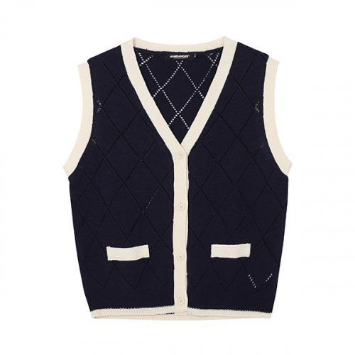 Женский вязаный жилет с перфорацией VEST_AN1WSW160-NA